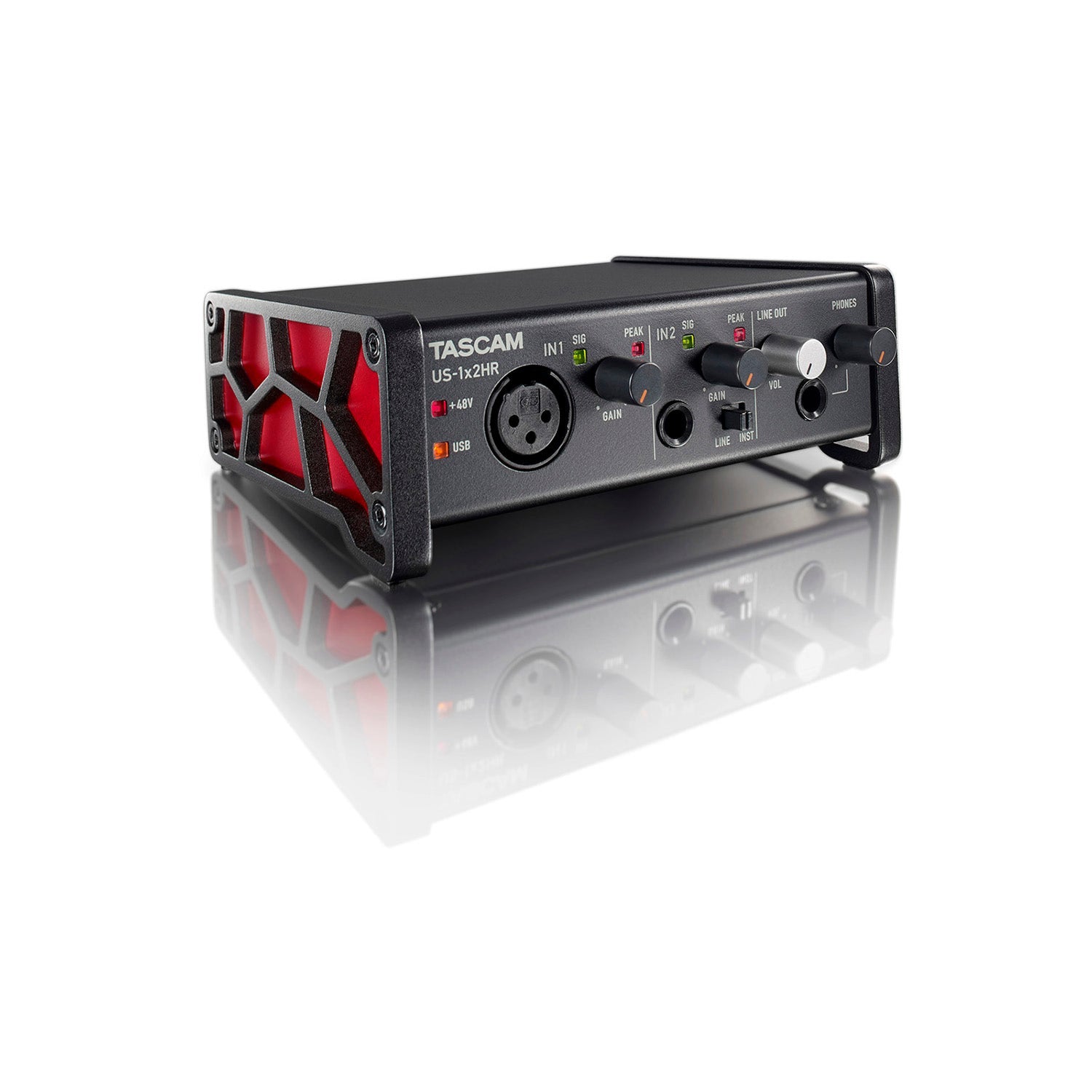 Tascam US-1x2HR 2-In/2-Out USB-C Audio Interface with 1x XLR Input, 1x 1/4" Input