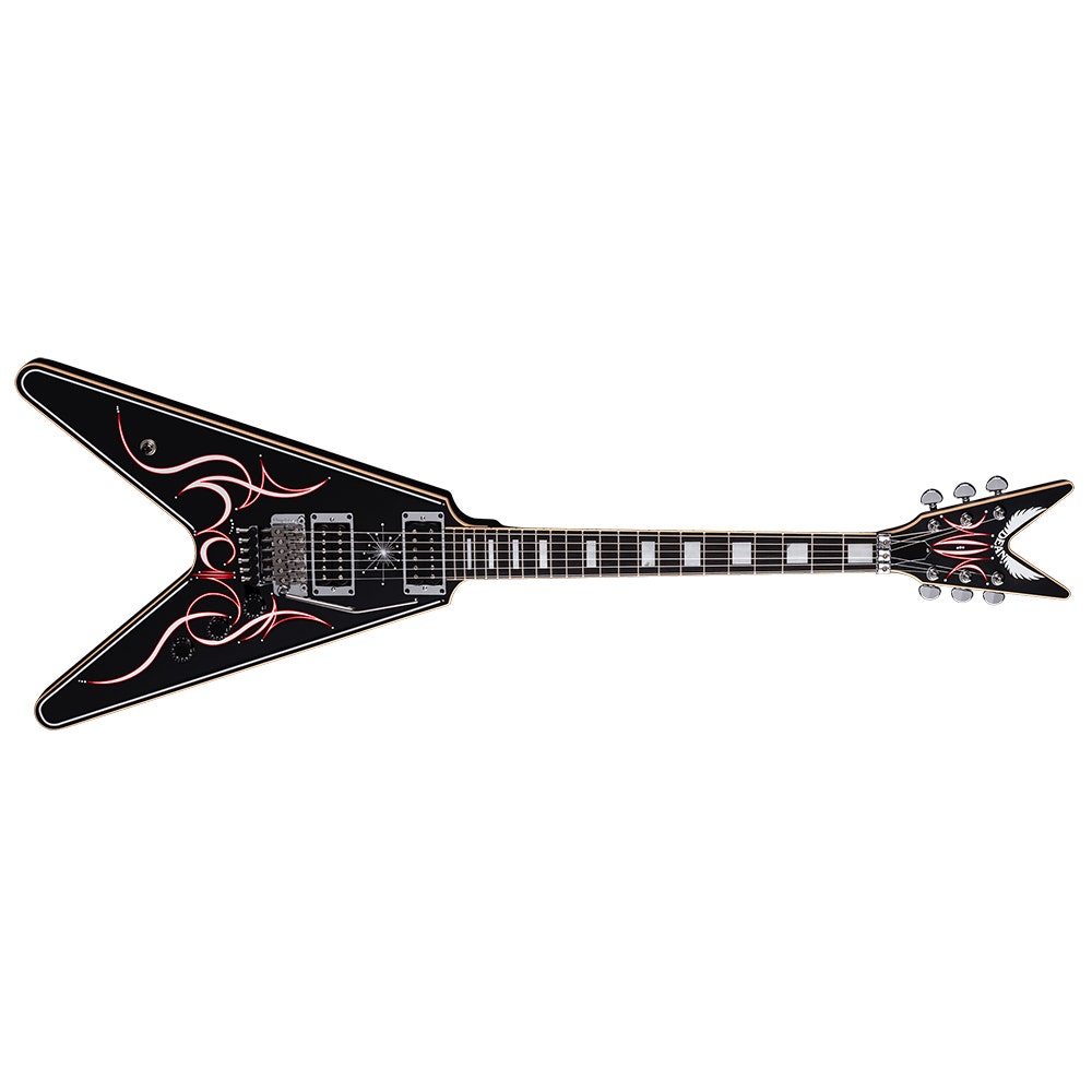 Dean Tracii Guns V Floyd Electric Guitar with Case - Black Satin (B-STOCK)