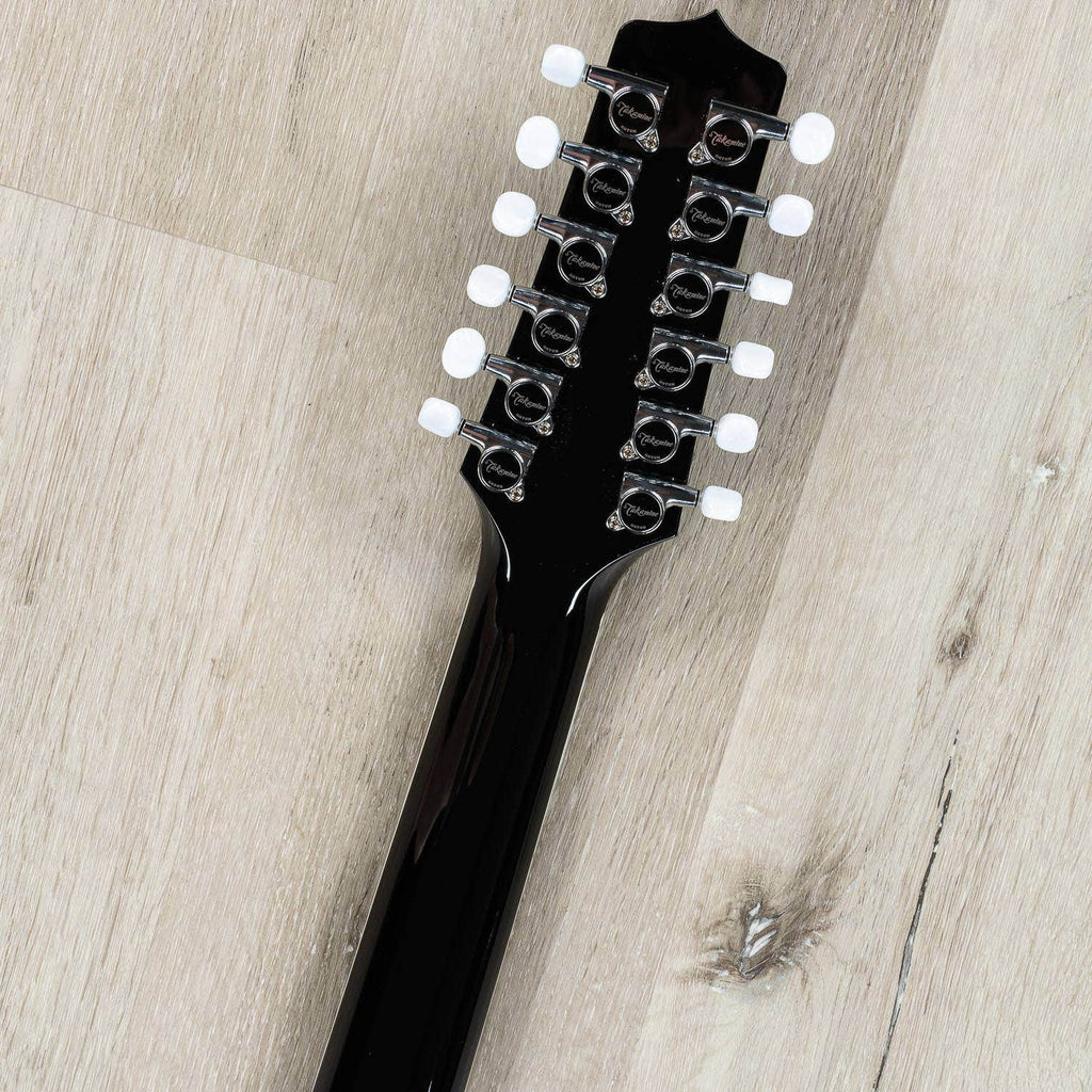 Takamine EF381 DX Acoustic 12-String Electric  Guitar, Rosewood Fretboard, Black