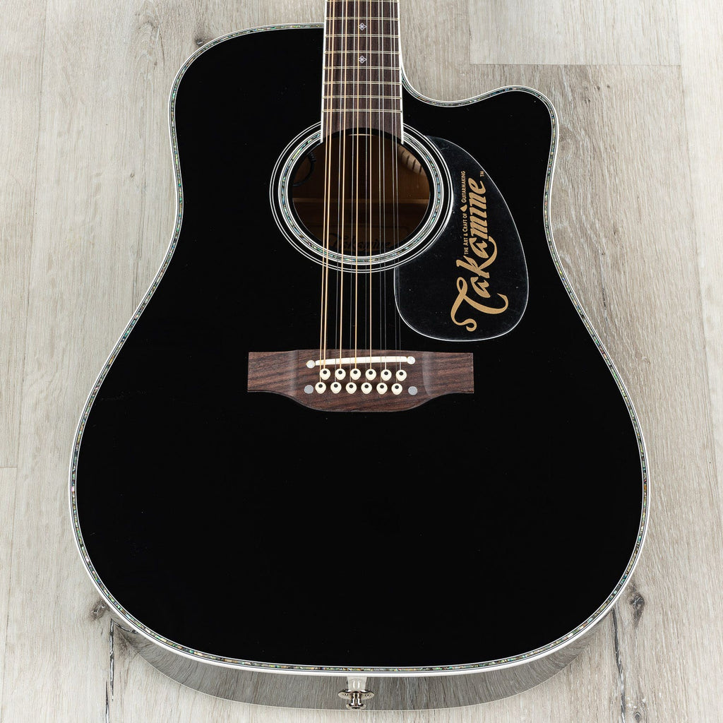 Takamine EF381 DX Acoustic 12-String Electric  Guitar, Rosewood Fretboard, Black