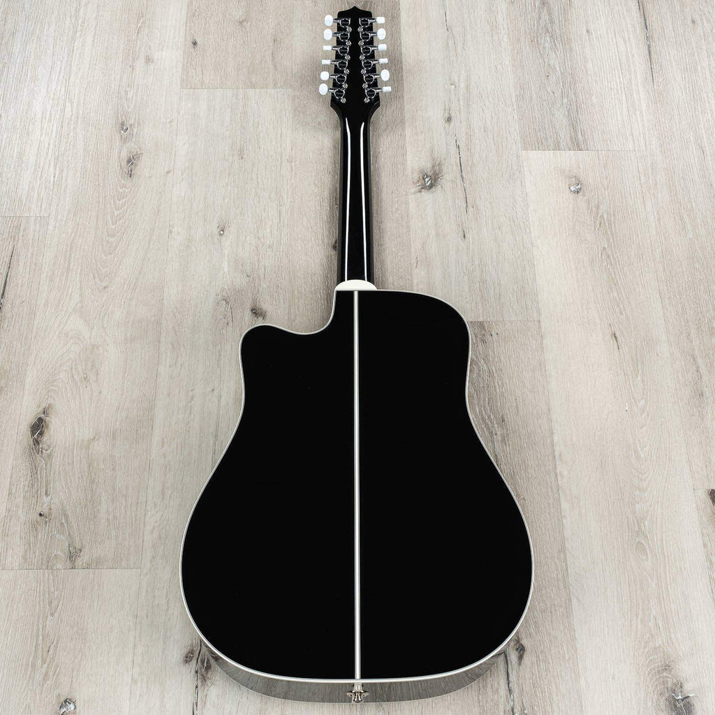Takamine EF381 DX Acoustic 12-String Electric  Guitar, Rosewood Fretboard, Black