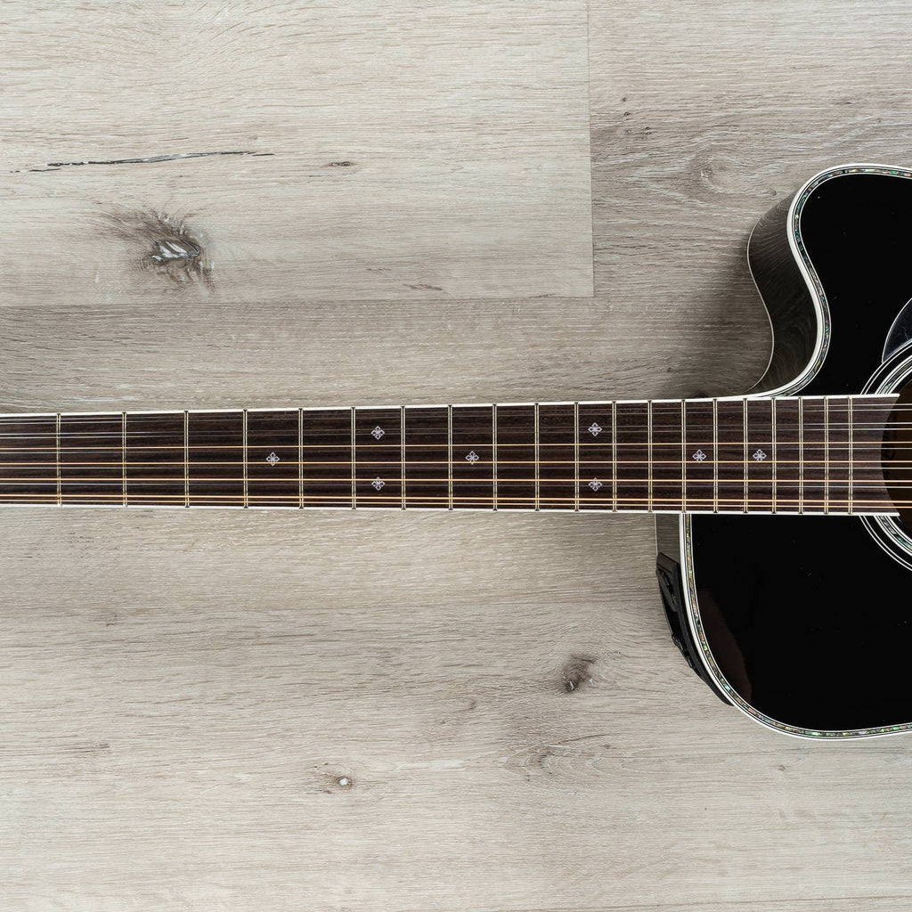 Takamine EF381 DX Acoustic 12-String Electric  Guitar, Rosewood Fretboard, Black