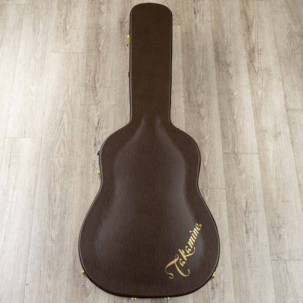 Takamine EF381SC 12-String Dreadnought Left-Handed Acoustic-Electric Guitar with Hard Case, Black (B-STOCK)
