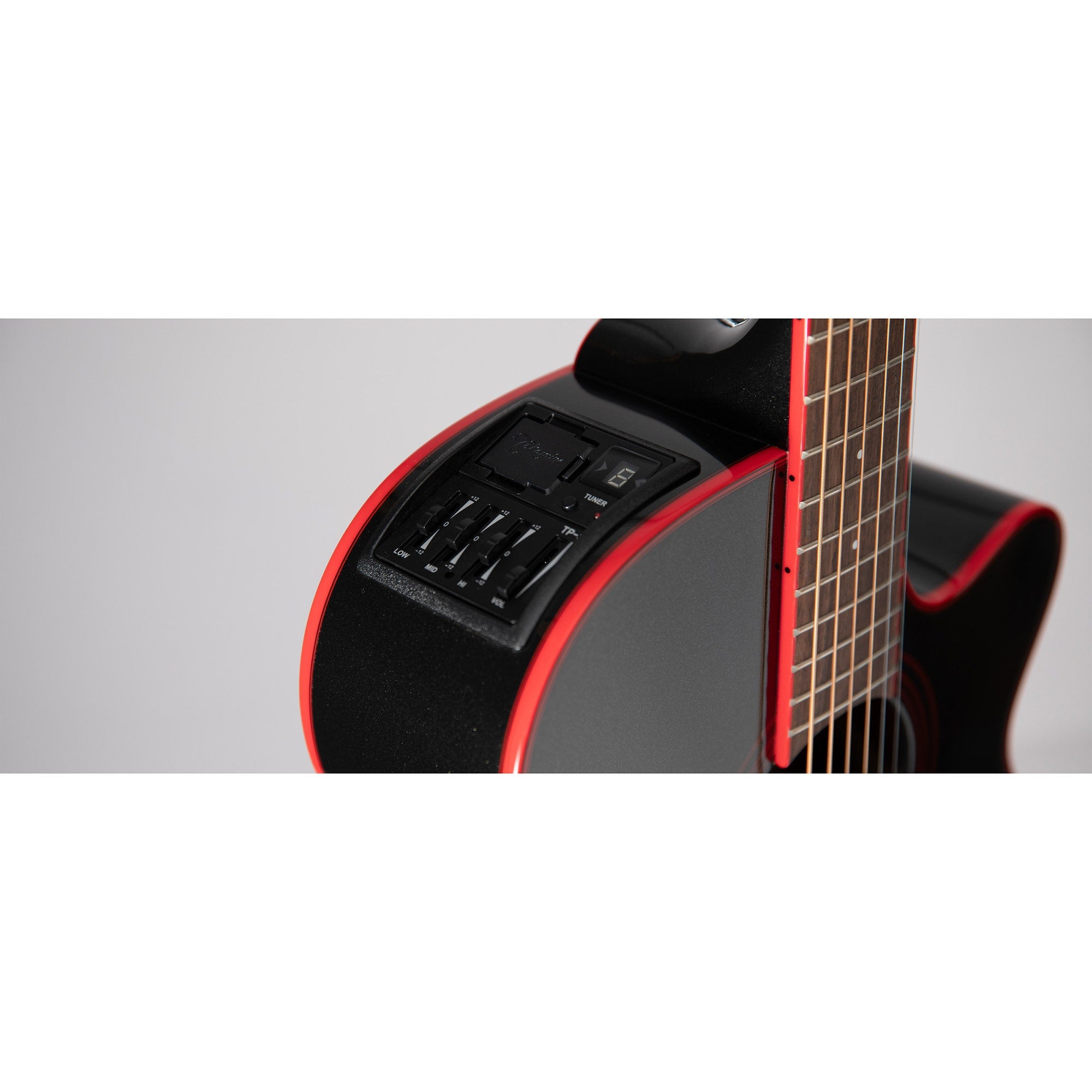 Takamine GF49CE CB FX Cutaway Acoustic-Electric Guitar, Spruce Top, Cosmic Black Sparkle