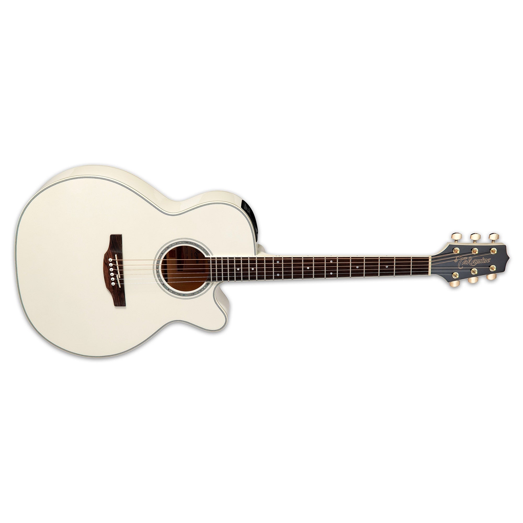 Takamine GN37CE PW NEX Cutaway Acoustic-Electric Guitar, Solid Spruce Top, Pearl White