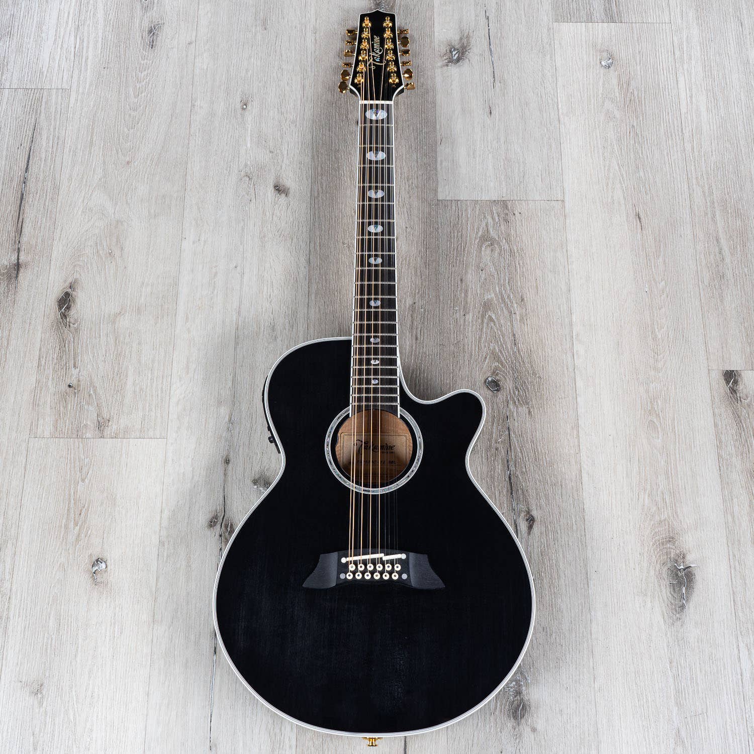 Takamine TSP158C-12 SBL Acoustic Electric 12-String Guitar, Black (B-STOCK)
