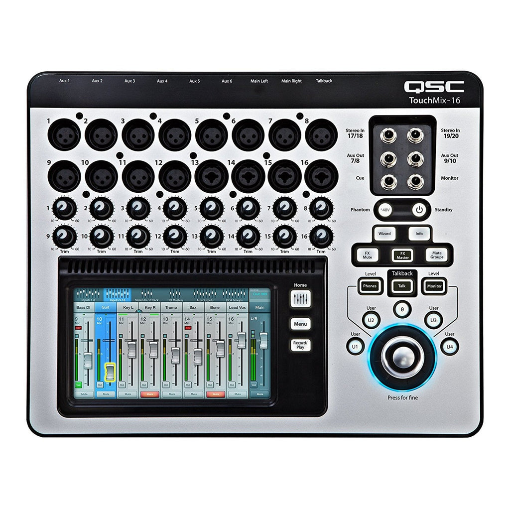 QSC TouchMix-16 Touch-screen Digital Audio Mixer with 16 Mic/Line Inputs