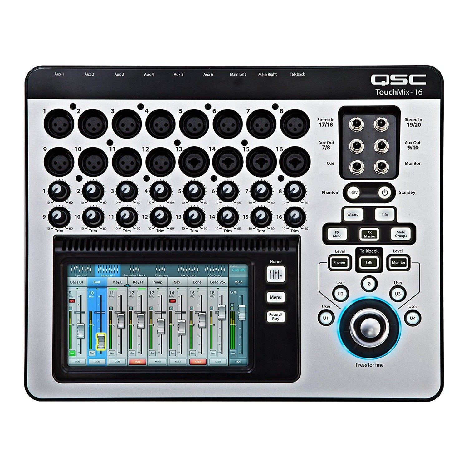 QSC TouchMix-16 Touch-screen Digital Audio Mixer with 16 Mic/Line Inputs
