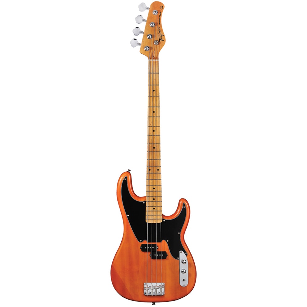 Tagima Guitars TW-66 Electric Bass Guitar, Black Pickguard, Butterscotch TW66