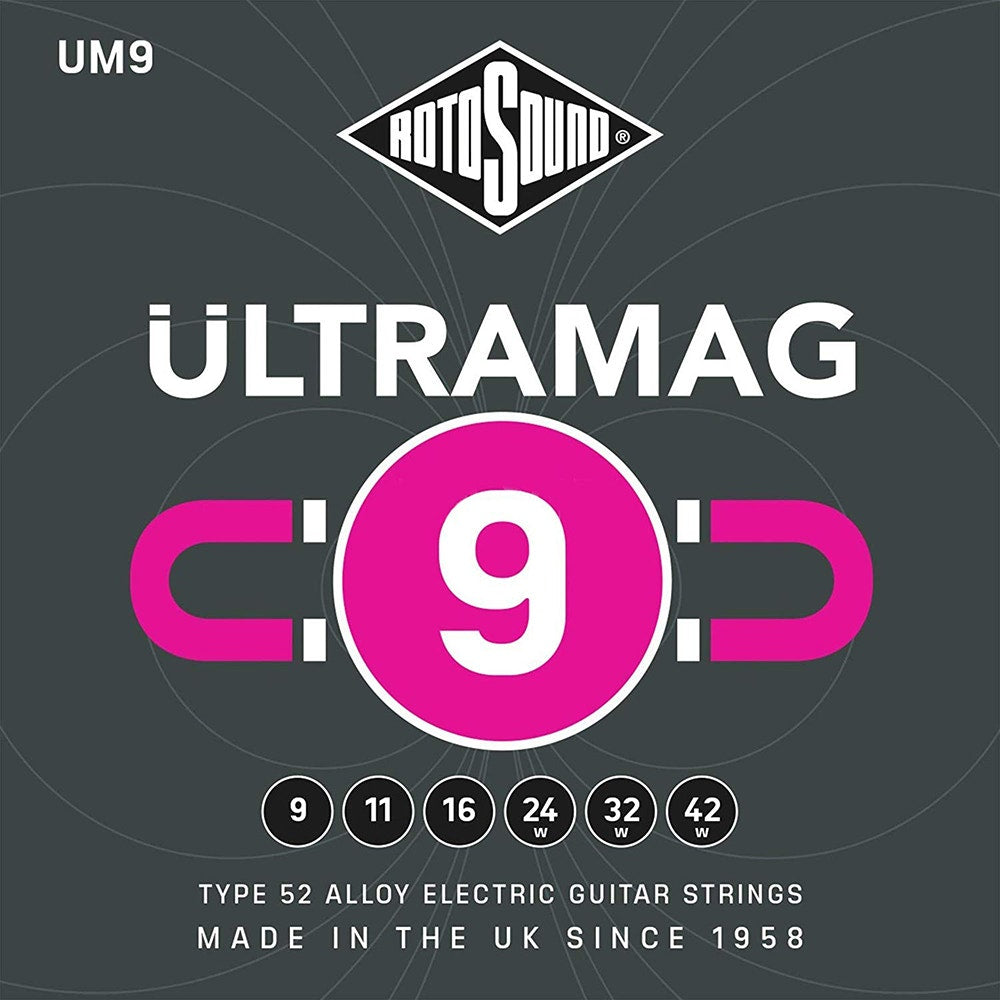 Rotosound UM9 Ultramag Type 52 Alloy Electric Guitar Strings, 9-42
