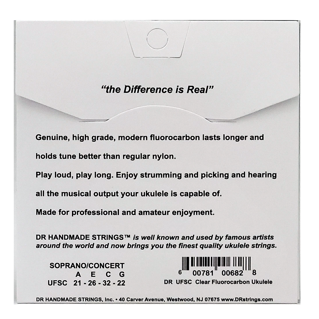 DR Strings Moonbeam Clear Fluorocarbon Soprano/Concert Ukulele Strings