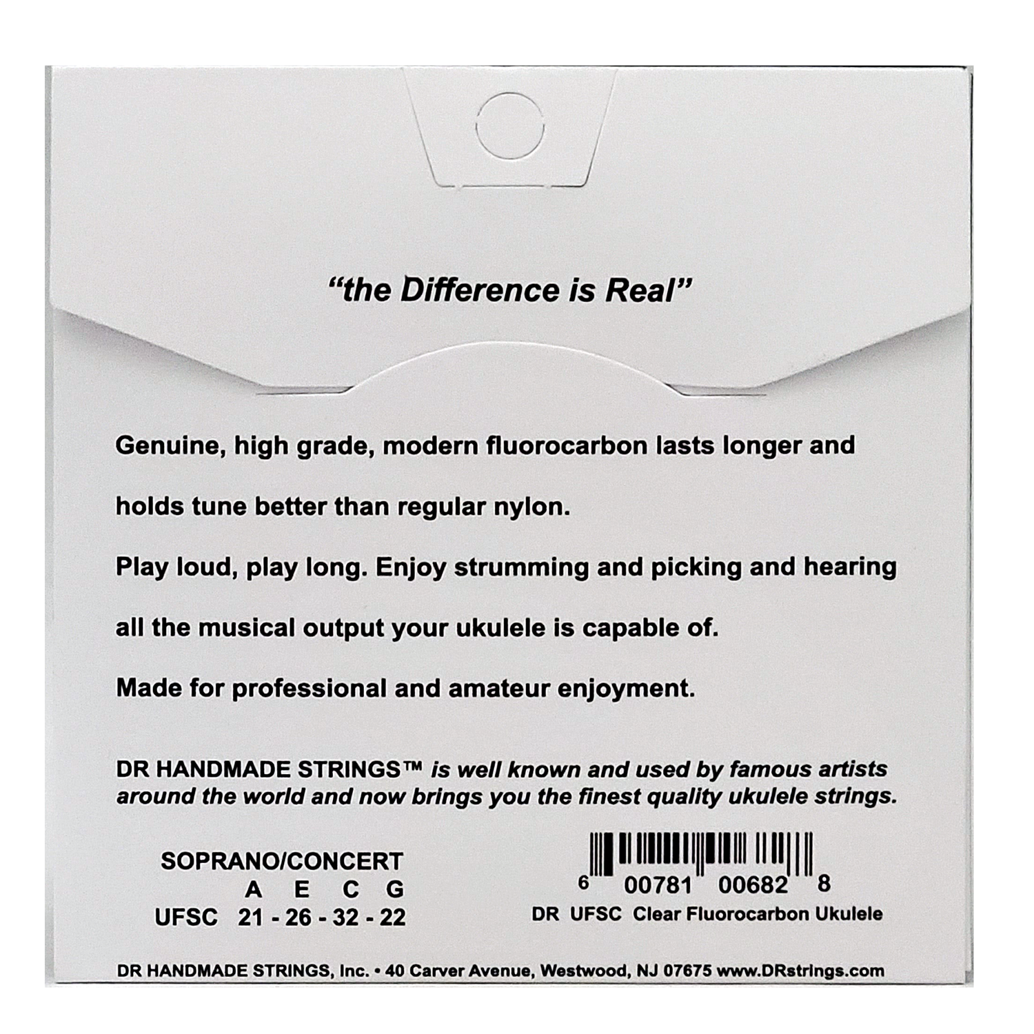 DR Strings Moonbeam Clear Fluorocarbon Soprano/Concert Ukulele Strings