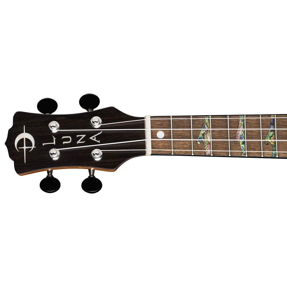 Luna Uke High Tide Soprano Acoustic Electric Ukulele, Zebrawood