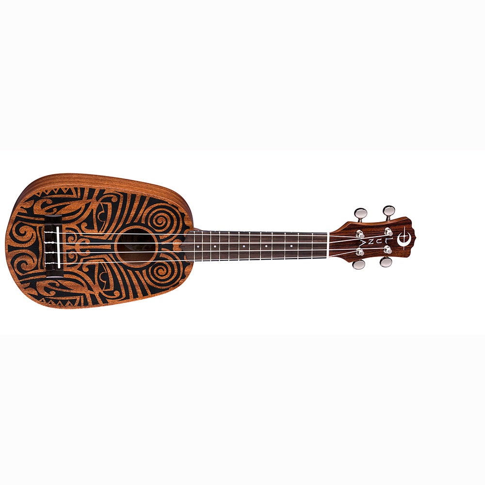 Luna UKE TRIBAL PINEAPPLE Ukulele - Mahogany