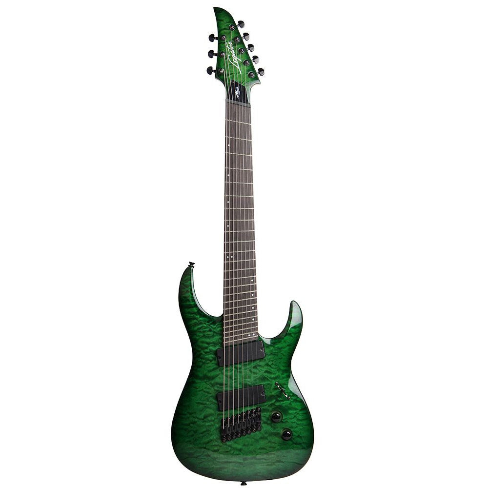 Legator Ninja 200-SE Fanned Fret 8-String Quilted Maple Electric Guitar - Emerald Burst