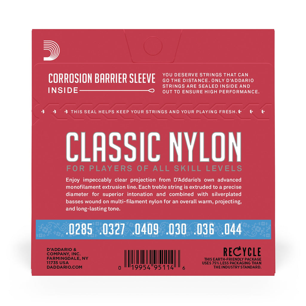 10-Pack D'Addario EJ27H Student Nylon Hard Tension Classical Acoustic Guitar Strings