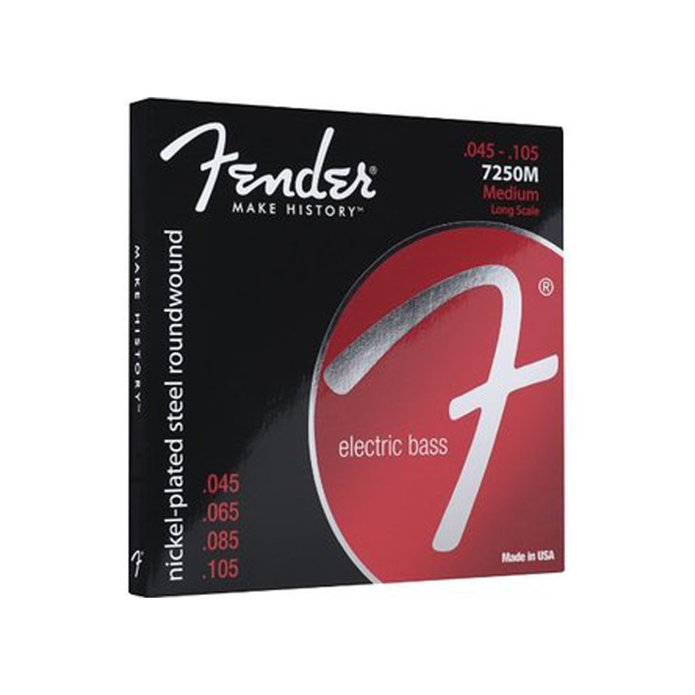 Fender 7250M Super Bass Nickel-Plated Steel Long Scale Medium Bass Strings (45-105)
