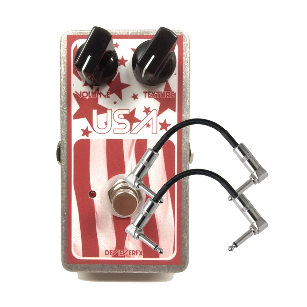 Devi Ever FX USA Fuzz Guitar Effect Pedal with Patch Cables