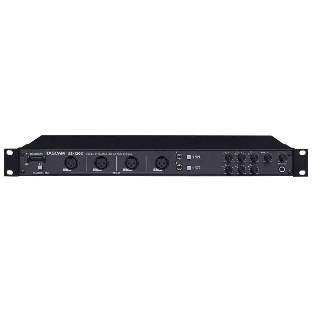 Tascam US-1200 6-in 2-out Rack-mounted USB Audio Recording Interface