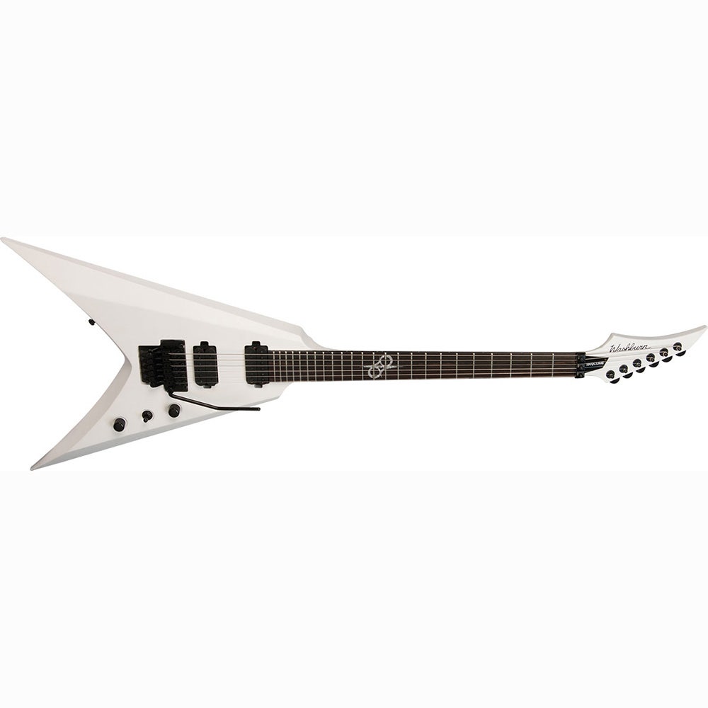 Washburn PX-SOLARV160FRWHMK Parallaxe Series Ola Englund Signature V-Style Floyd Rose Electric Guitar - White Matte