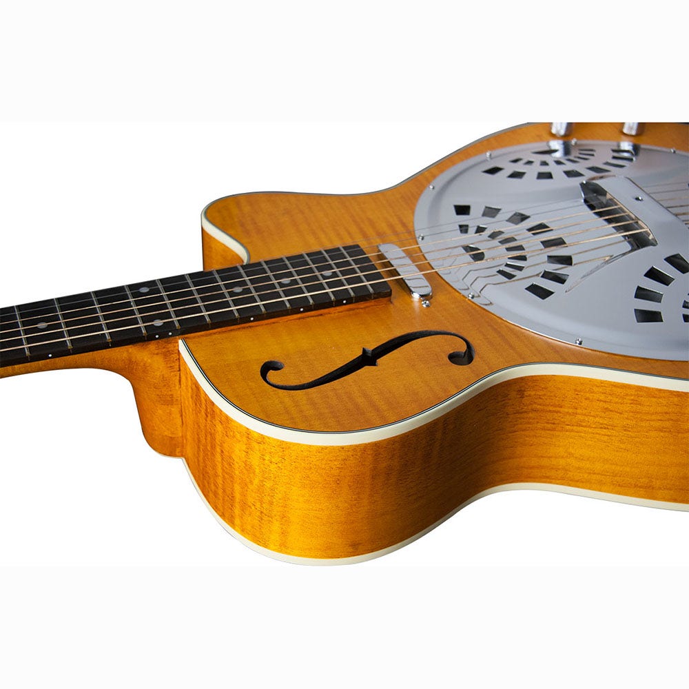 Washburn R45RCE Bluegrass Series Round Neck Resonator Acoustic Guitar - Trans Honey
