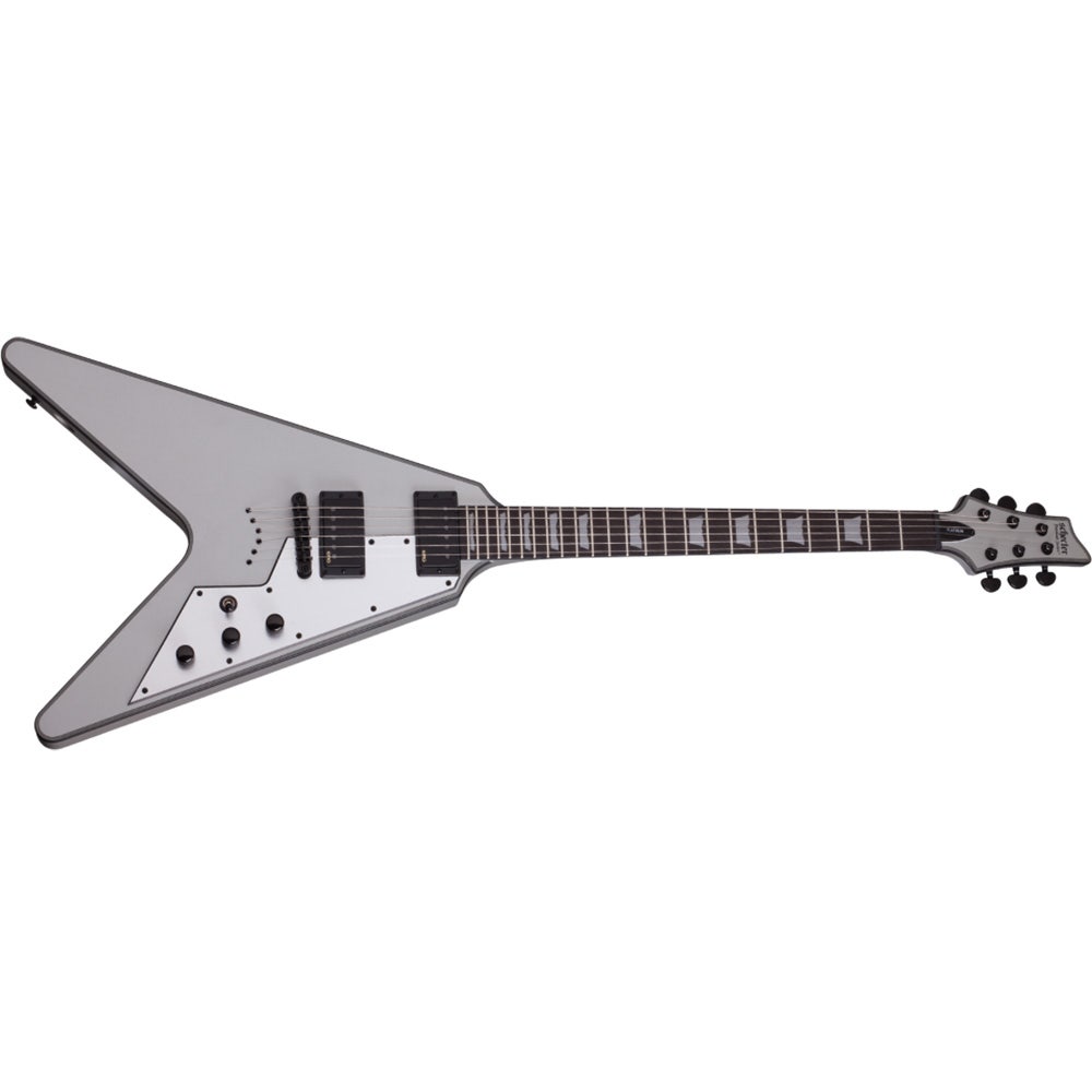 Schecter V-1 Platinum Electric Guitar with EMG Pickups - Satin Silver
