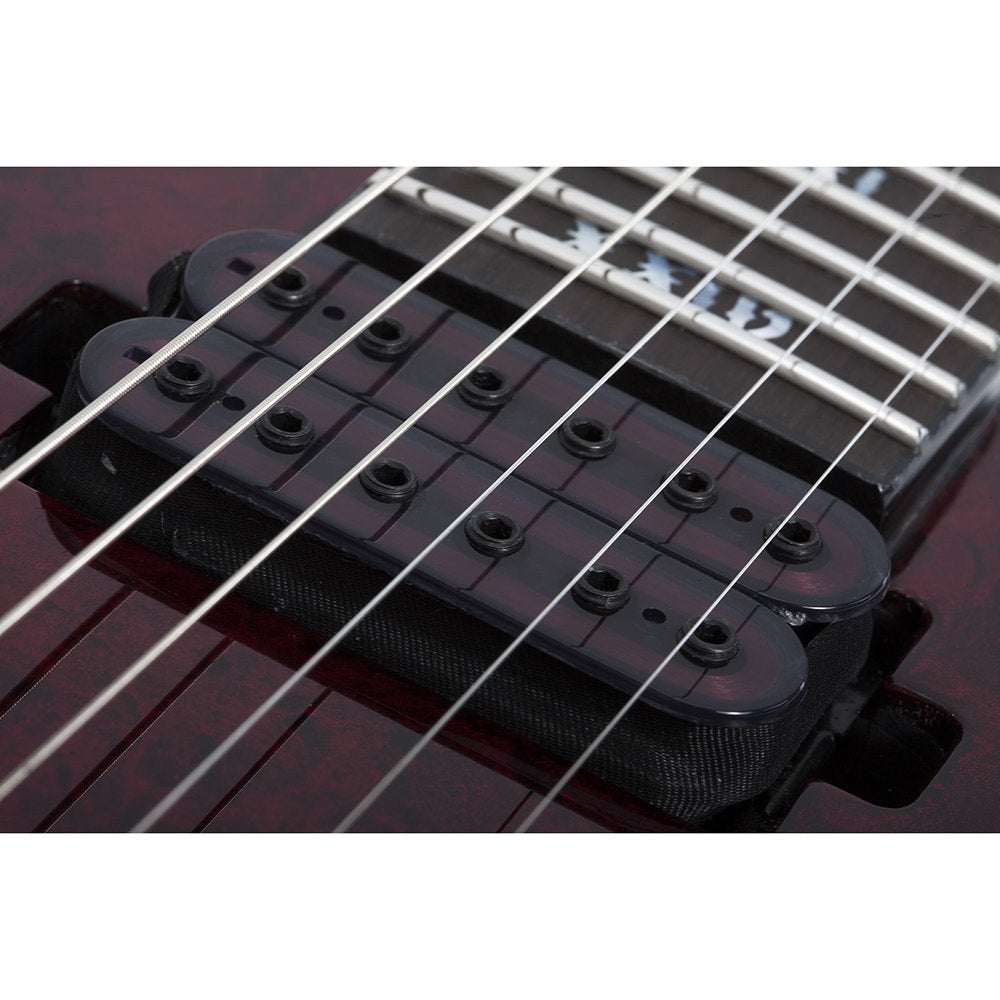 Schecter Guitars 3053 V-1 Apocalypse Electric Guitar, String-Through, Red Reign