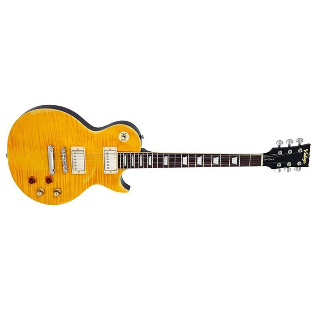 Vintage Icon V100MRPGM Electric Guitar Rosewood Fretboard Distressed Lemon Drop (E-STOCK)