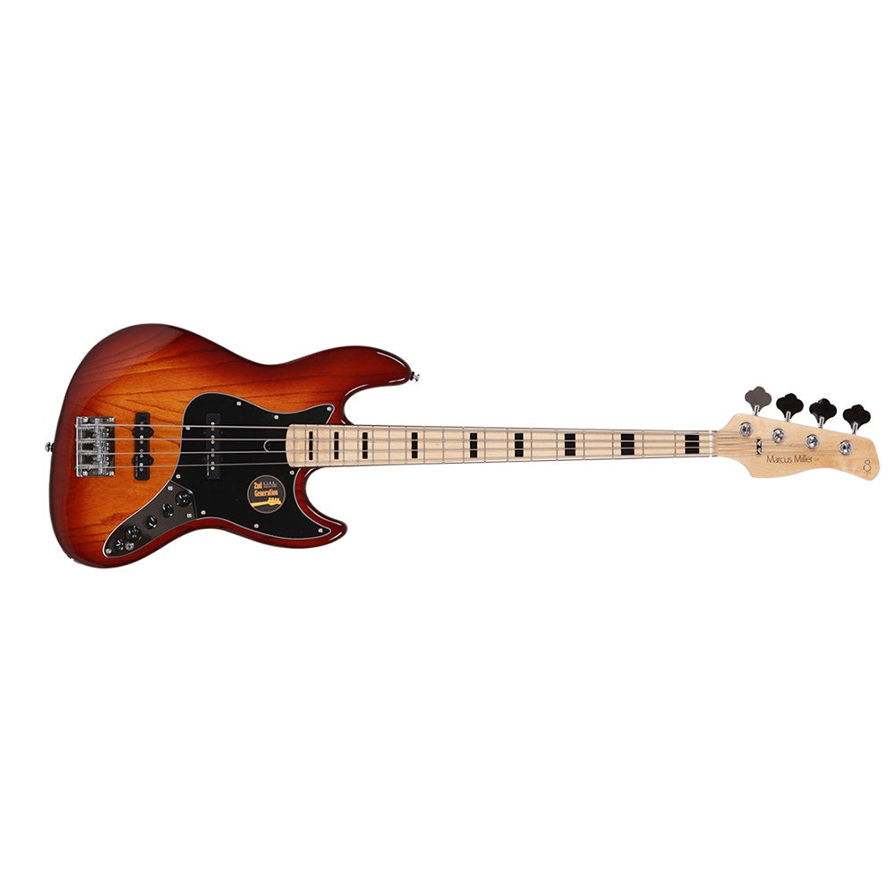 Sire Marcus Miller V7 Vintage 2nd Gen Bass Guitar, 4-String, Swamp Ash, TS, Tobacco Sunburst w/ Bag