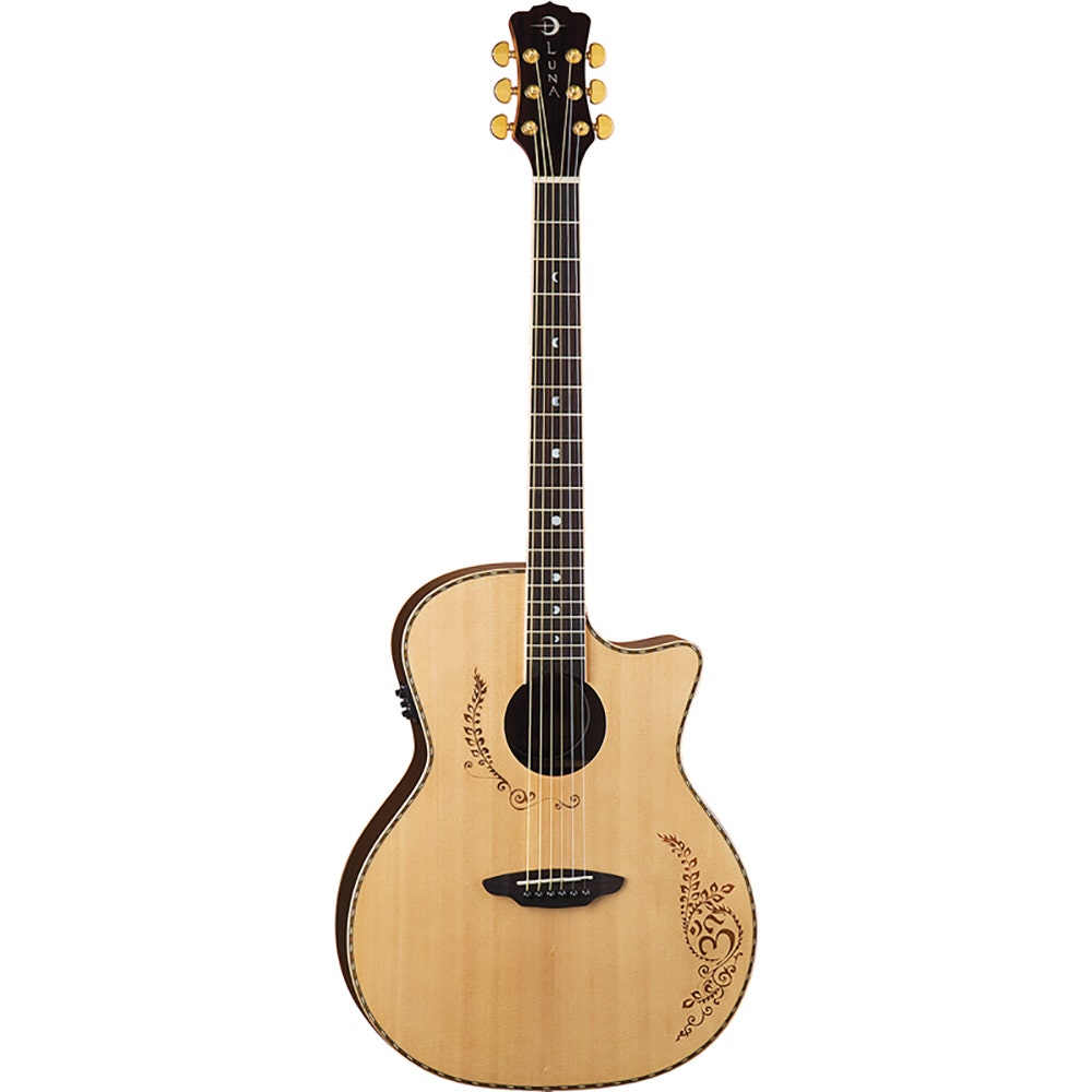 Luna VG LTD Vicki Genfan Limited Edition Acoustic Guitar Package with Case, Capo, and Instructional Downloads