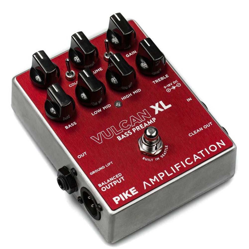 Pike Amplification Vulcan XL Bass Preamp and Overdrive Guitar Effects Pedal