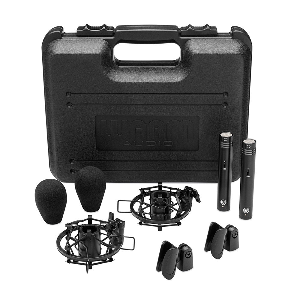 Warm Audio WA-84 Vintage Style Small Capsule Studio Recording Microphone, Stereo Pair, Black