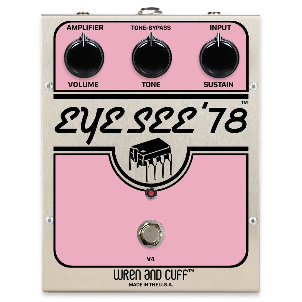 Wren and Cuff Eye See '78 OG Full-Size Special Fuzz Guitar Effect Pedal, Folded Steel
