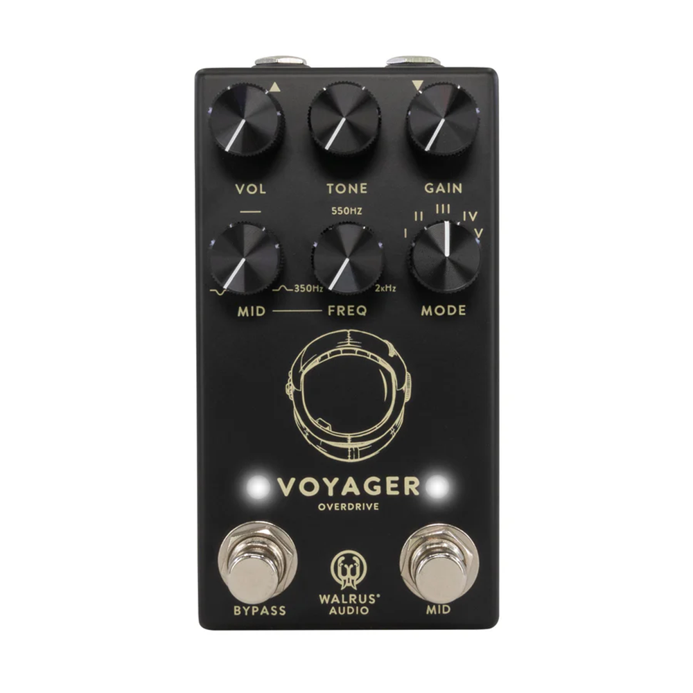 Walrus Audio Voyager MKII Preamp / Overdrive Guitar Effects Pedal, Black