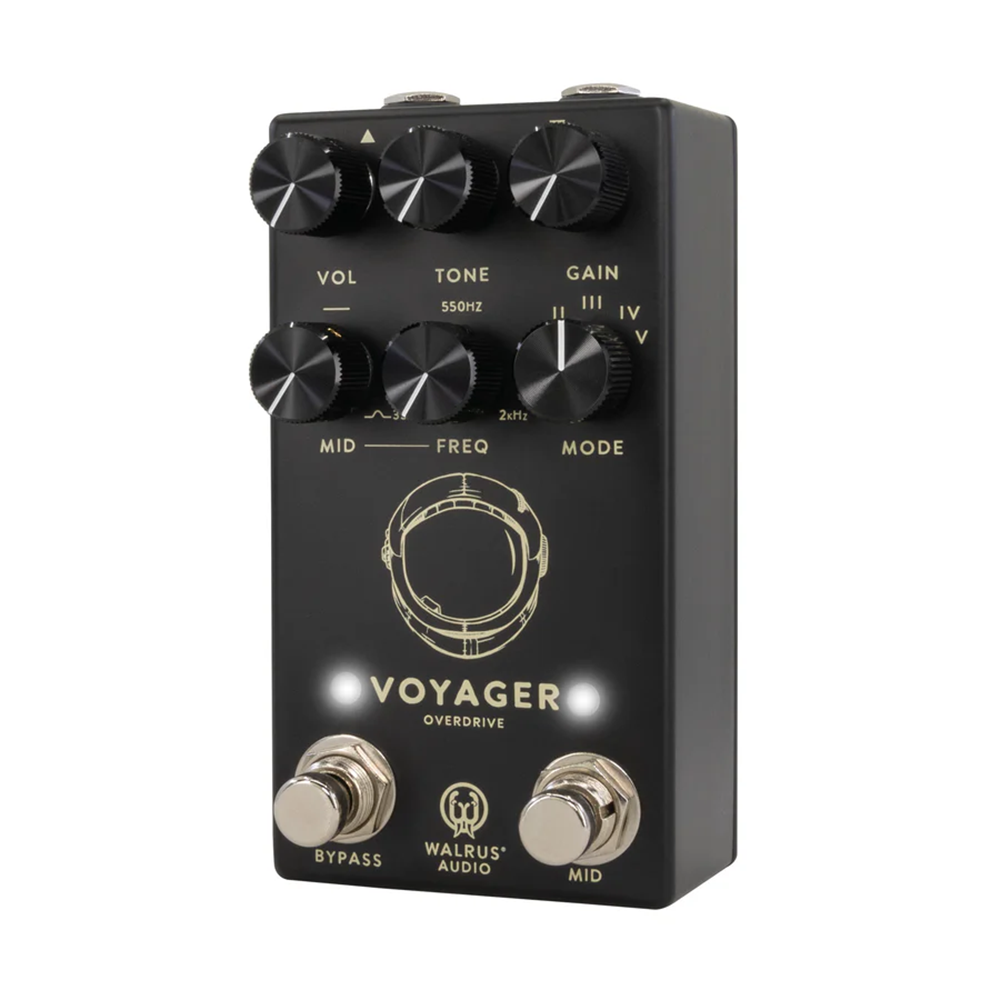 Walrus Audio Voyager MKII Preamp / Overdrive Guitar Effects Pedal, Black