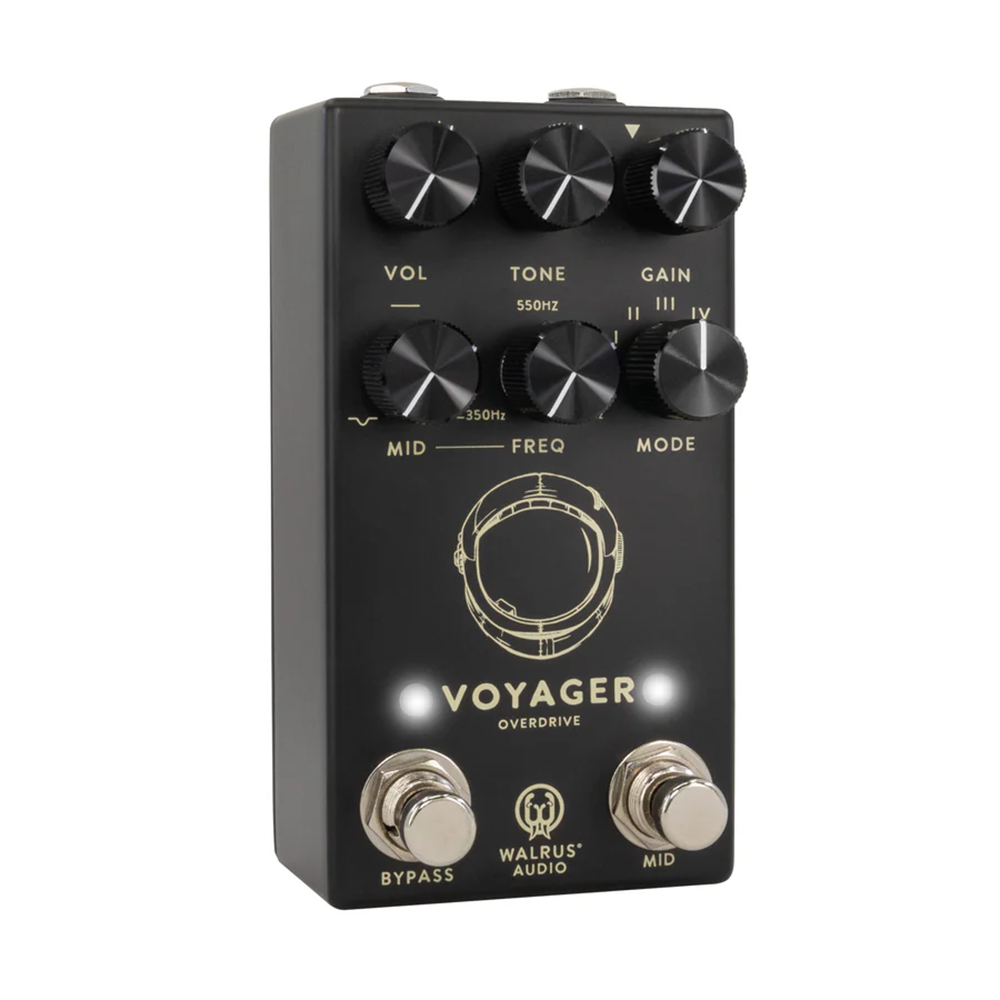 Walrus Audio Voyager MKII Preamp / Overdrive Guitar Effects Pedal, Black