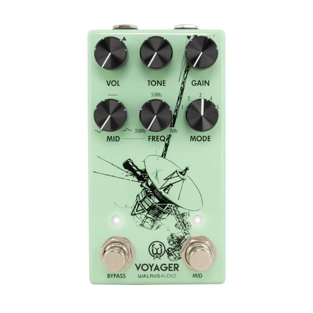 Walrus Audio Voyager MKII Preamp / Overdrive Guitar Effects Pedal, Seafoam