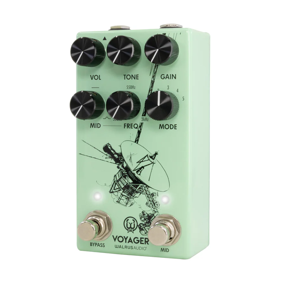 Walrus Audio Voyager MKII Preamp / Overdrive Guitar Effects Pedal, Seafoam