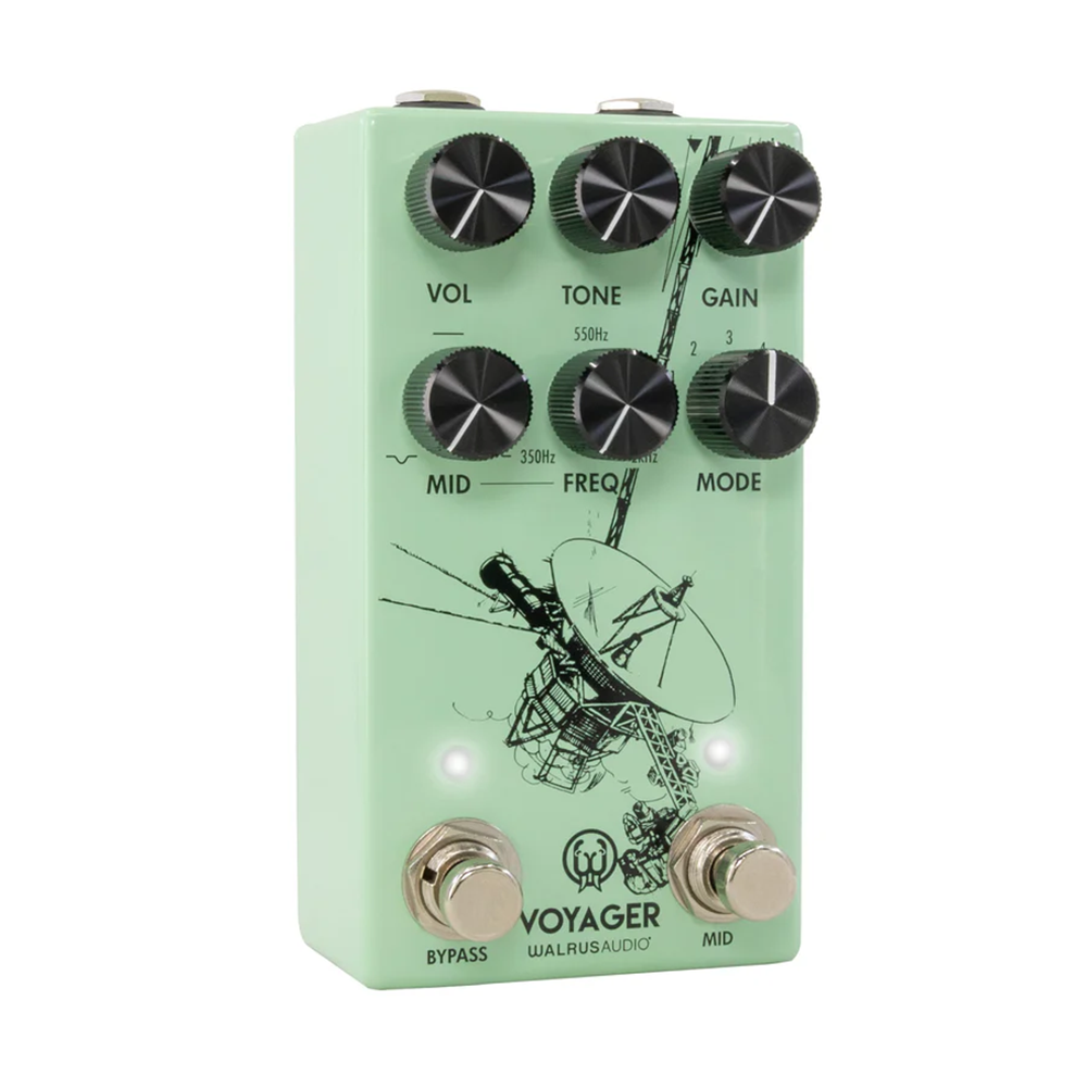 Walrus Audio Voyager MKII Preamp / Overdrive Guitar Effects Pedal, Seafoam