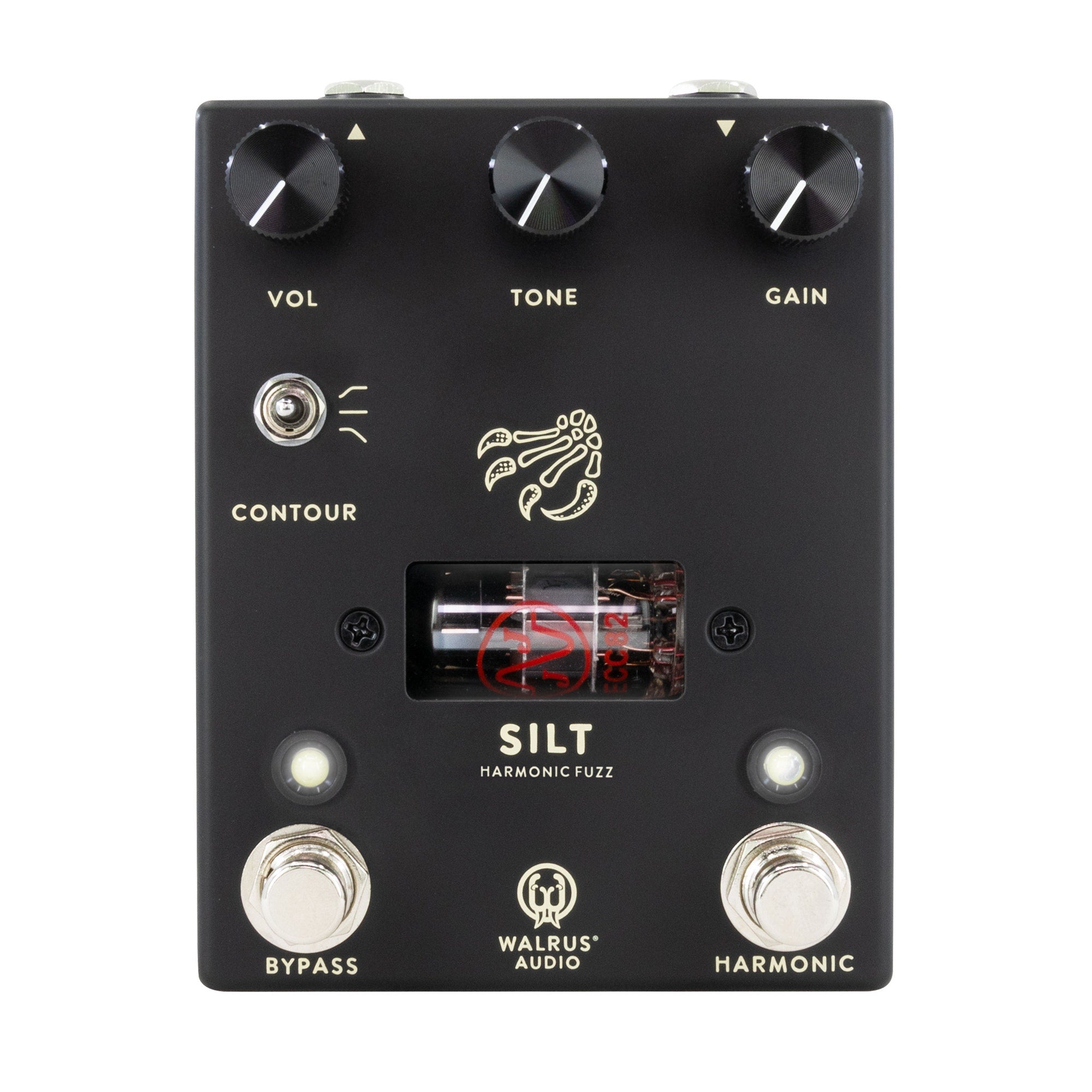 Walrus Audio Silt Harmonic Fuzz Guitar Effect Pedal with 12AU7 Tube Section, Black