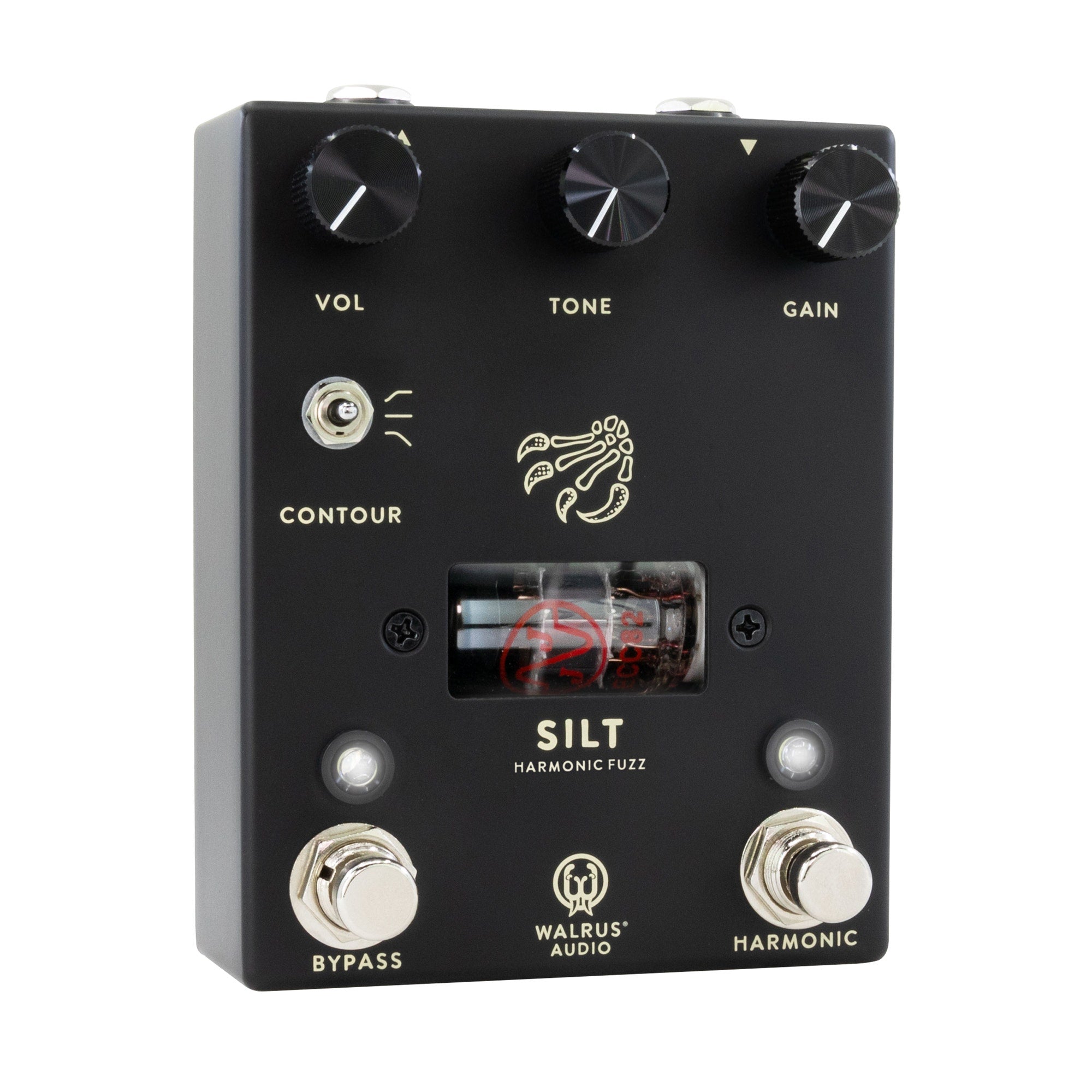 Walrus Audio Silt Harmonic Fuzz Guitar Effect Pedal with 12AU7 Tube Section, Black