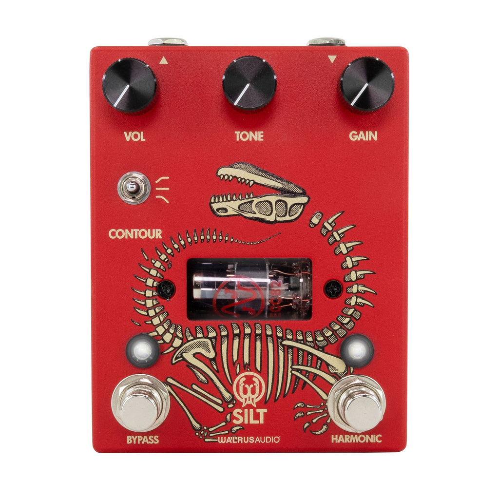 Walrus Audio Silt Harmonic Fuzz Guitar Effect Pedal with 12AU7 Tube Section, Red