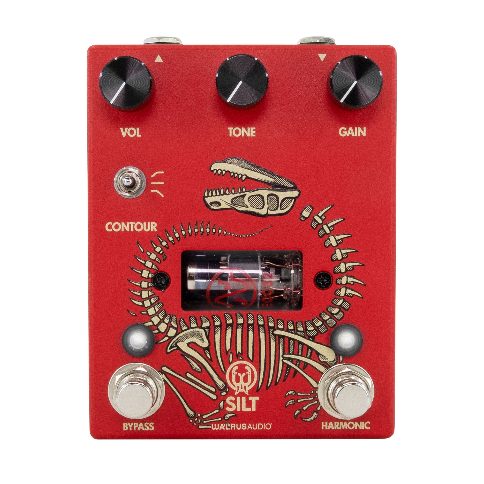 Walrus Audio Silt Harmonic Fuzz Guitar Effect Pedal with 12AU7 Tube Section, Red