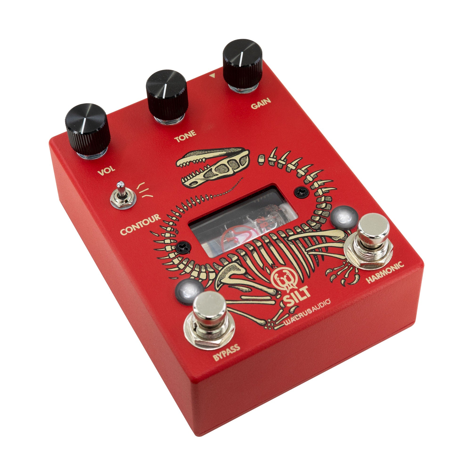 Walrus Audio Silt Harmonic Fuzz Guitar Effect Pedal with 12AU7 Tube Section, Red