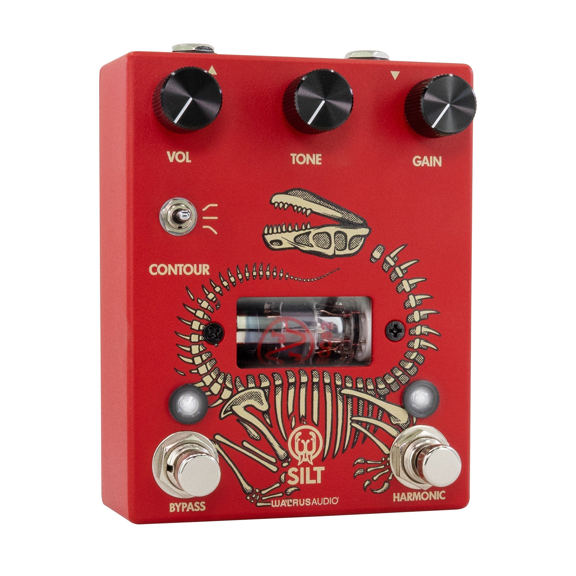 Walrus Audio Silt Harmonic Fuzz Guitar Effect Pedal with 12AU7 Tube Section, Red