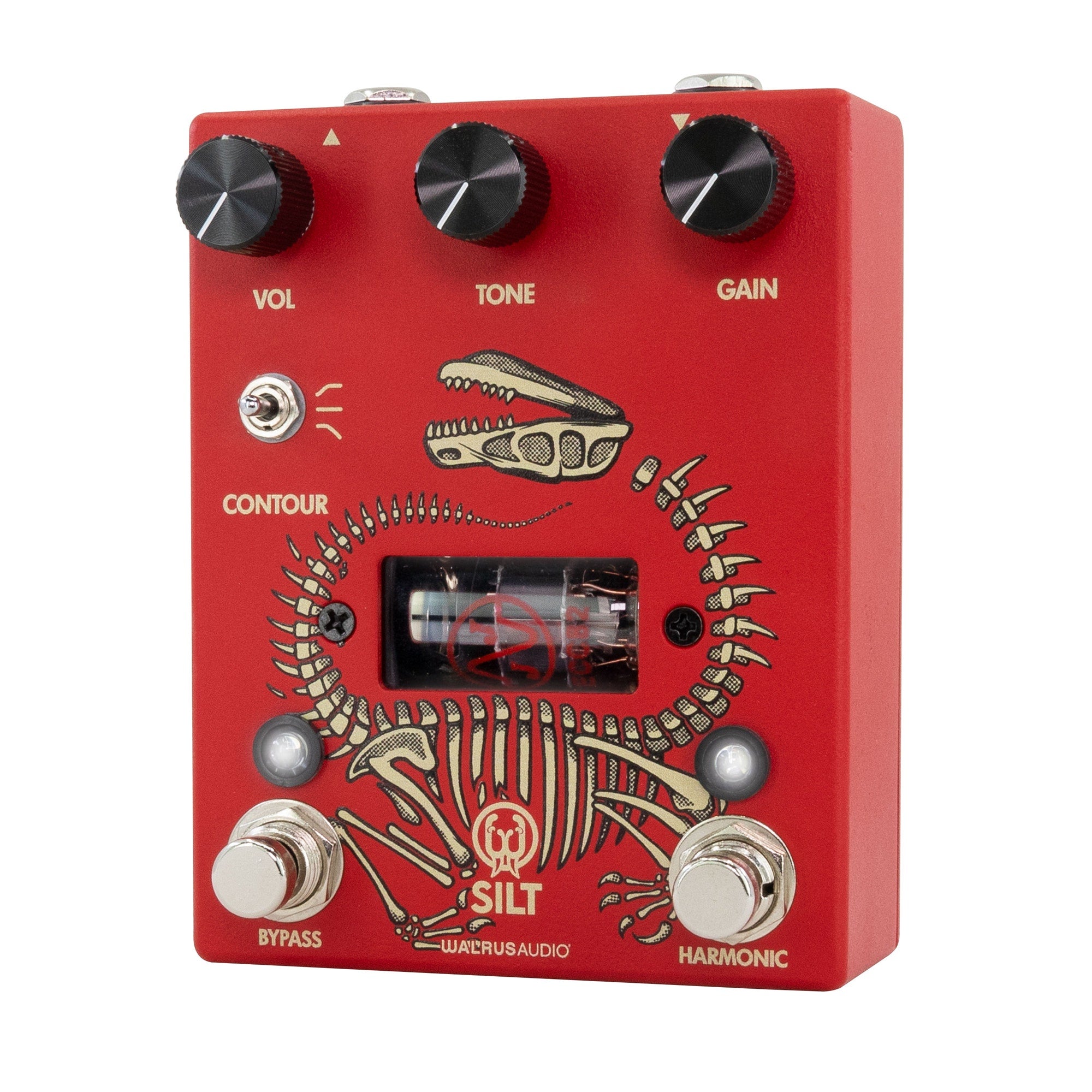Walrus Audio Silt Harmonic Fuzz Guitar Effect Pedal with 12AU7 Tube Section, Red