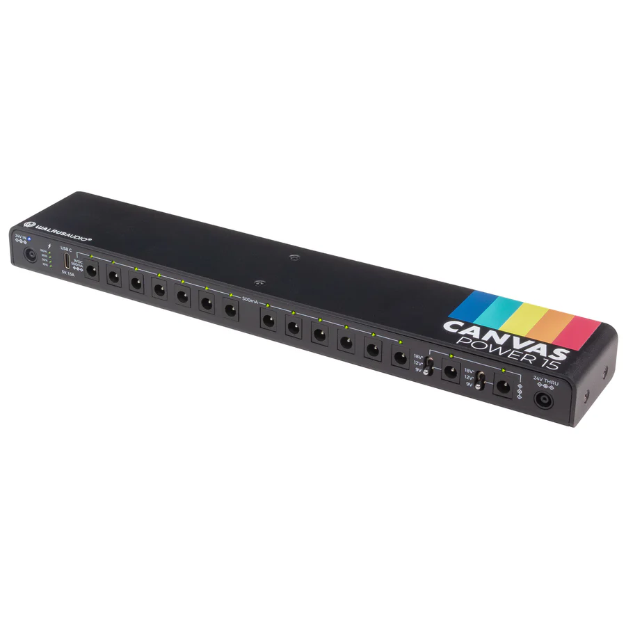 Walrus Audio Canvas Power 15 Isolated Pedalboard Power Supply with 15 Outputs