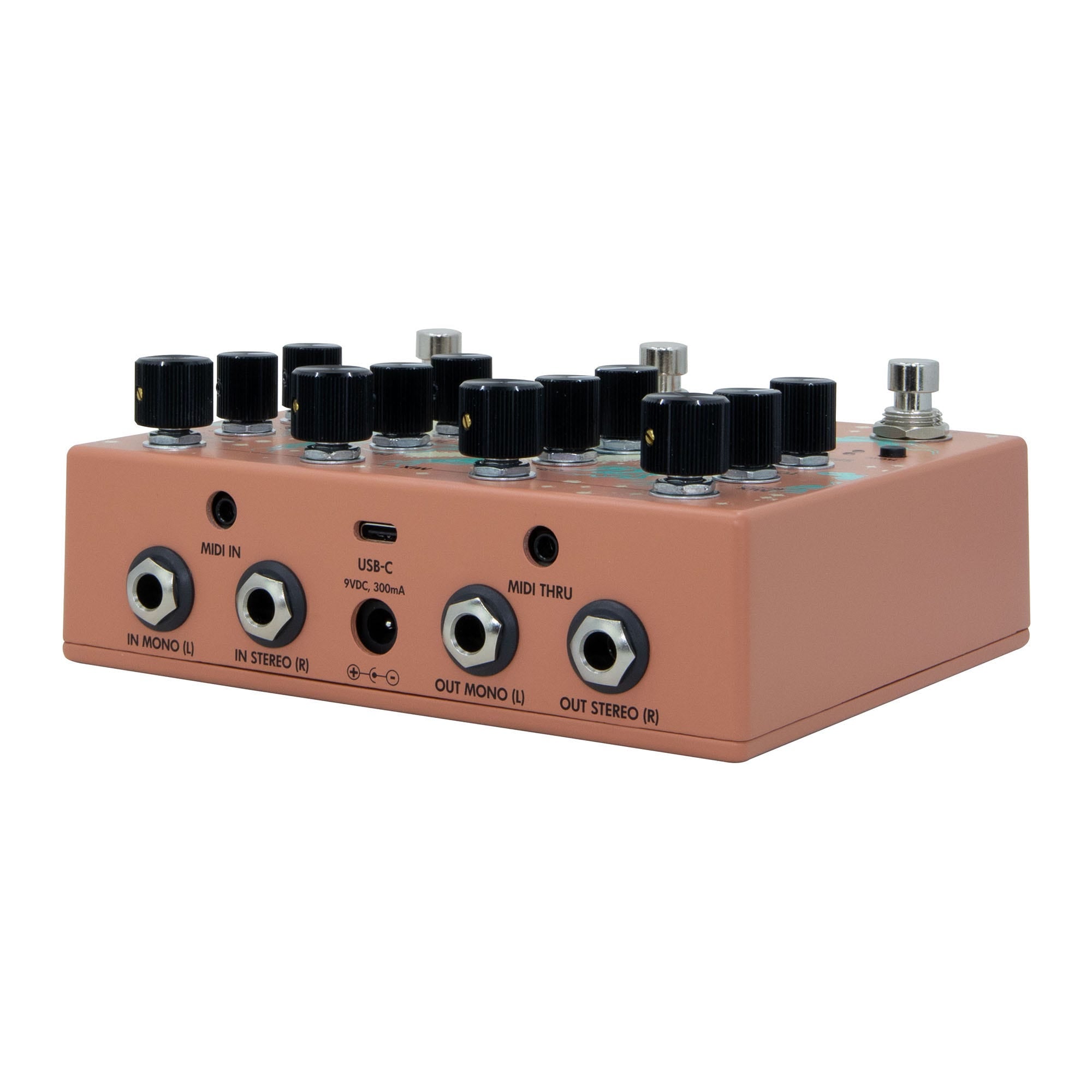 Walrus Audio Qi Etherealizer Yvette Young Atmospheric Delay / Reverb / Modulation Guitar Multi-Effects Pedal, Terracotta