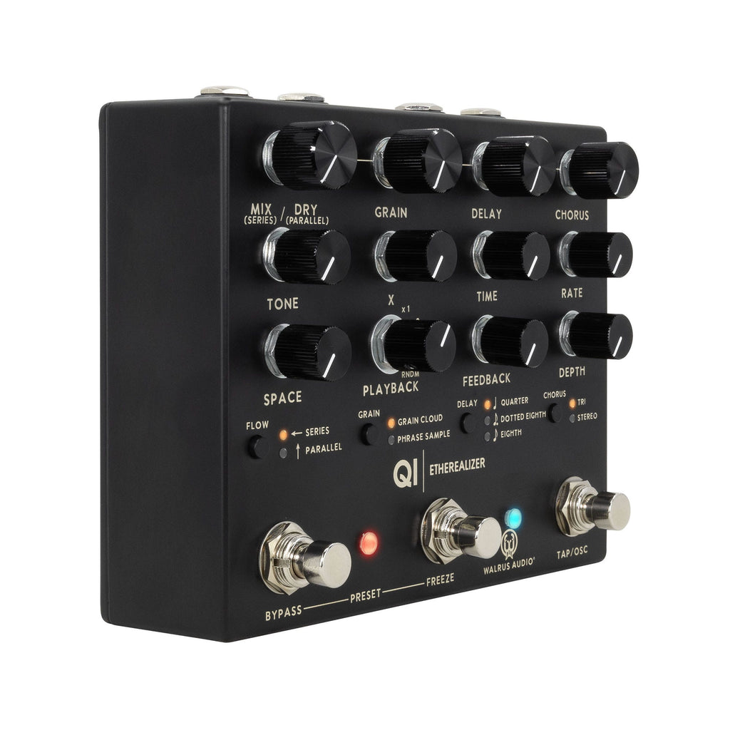 Walrus Audio Qi Etherealizer Yvette Young Atmospheric Delay / Reverb / Modulation Guitar Multi-Effects Pedal, Black