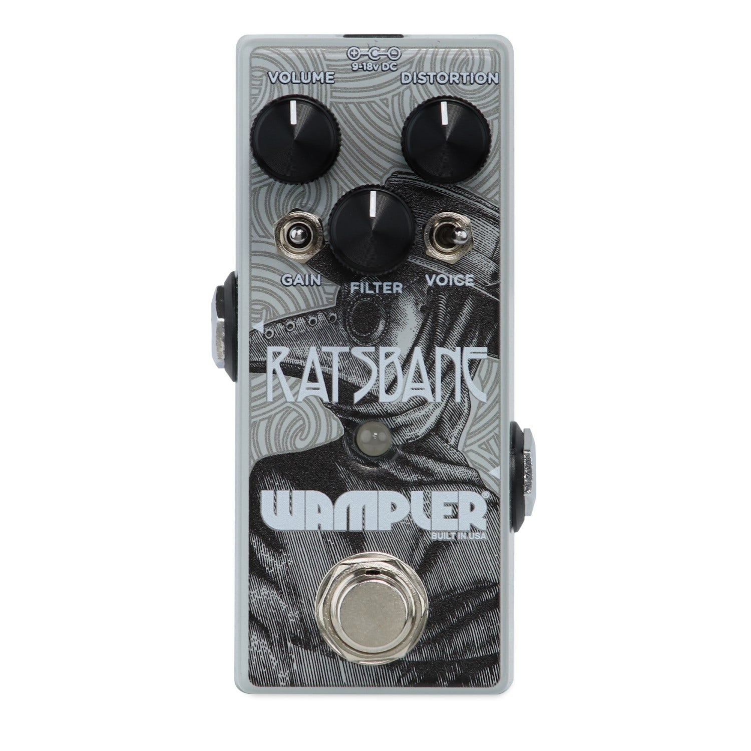 Wampler Ratsbane 9v-18v High Gain Distortion Pedal